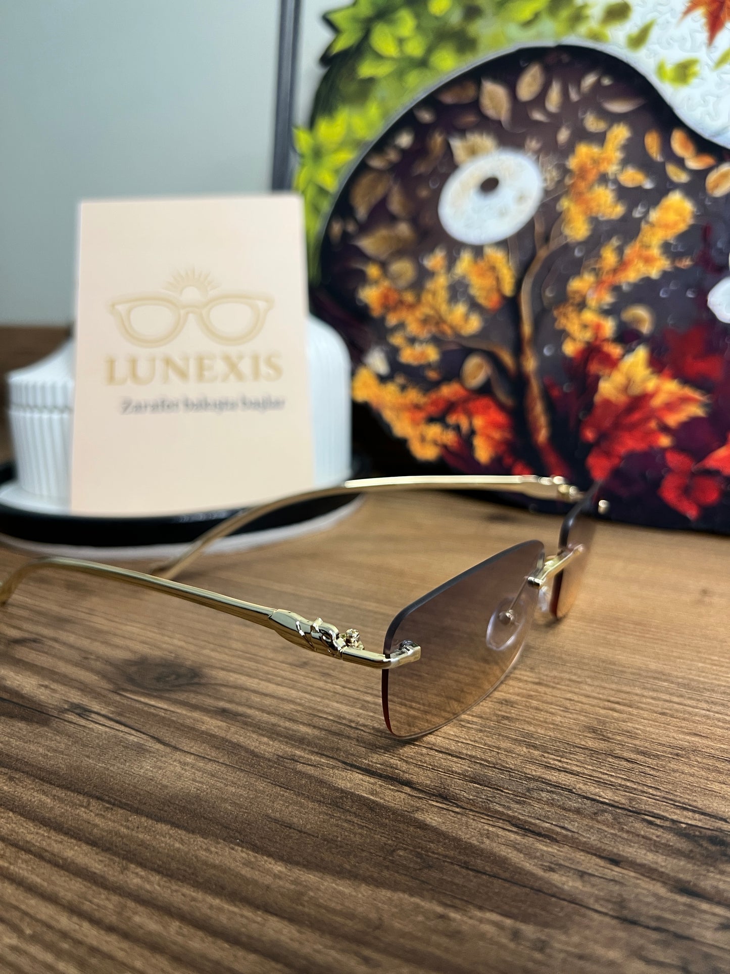 CARTİER Güneş Gözlüğü ( S2685 gold-açık kahve)
