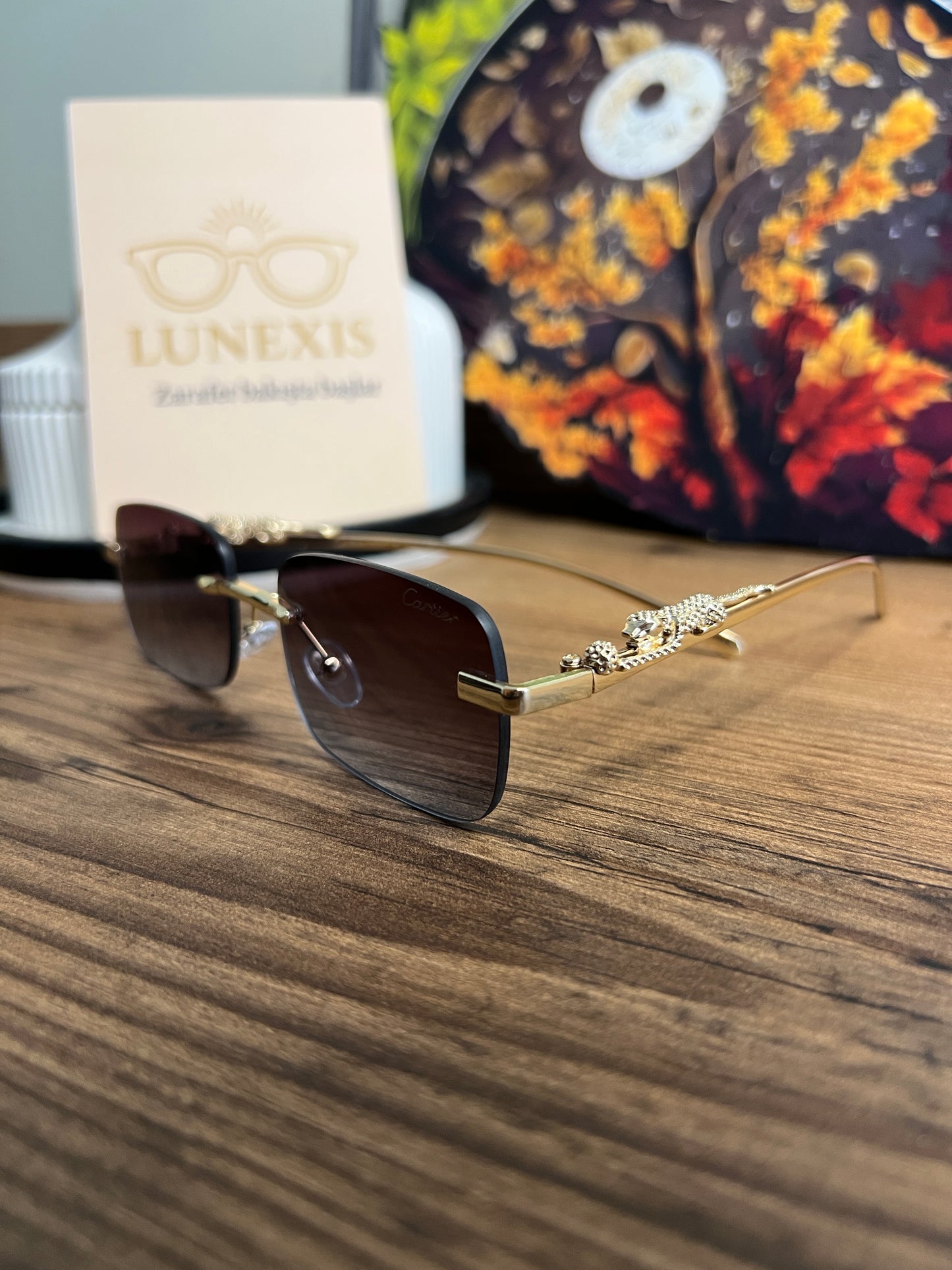 CARTİER Güneş Gözlüğü (S2637 gold-açık siyah)
