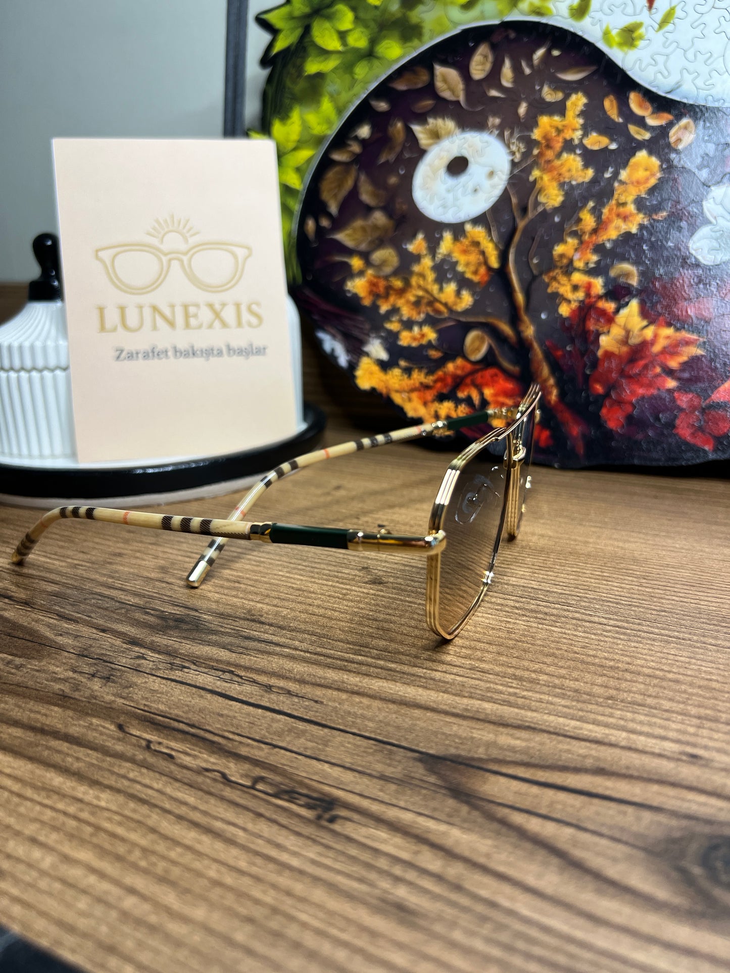 ESCALES Güneş Gözlüğü ( ES-348 gold-yeşil)