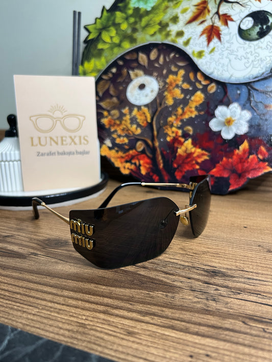 MİUMİU Güneş Gözlüğü  ( MU54Y8 gold-siyah)