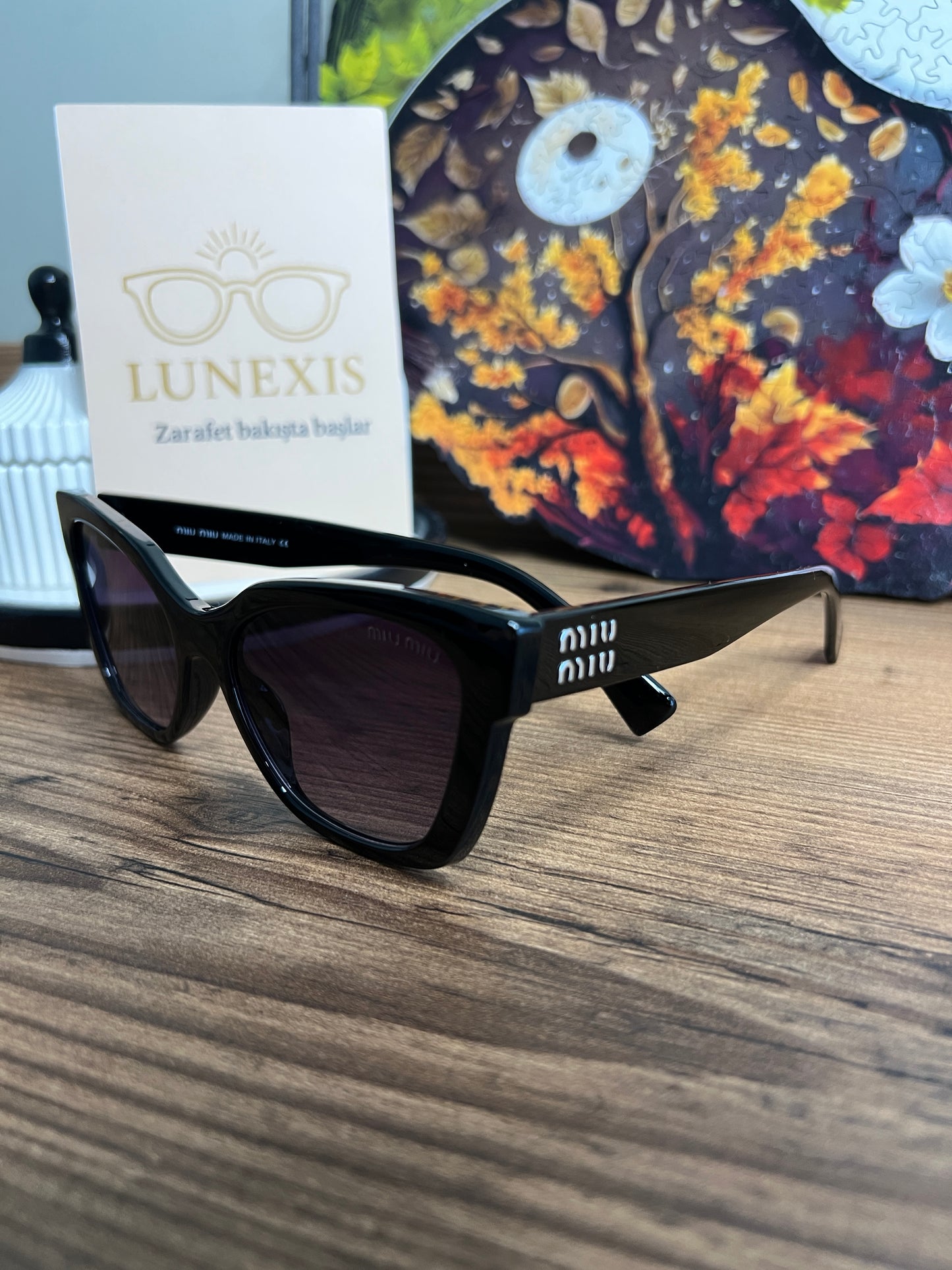 MİUMİU Güneş Gözlüğü (MU02ZS siyah)